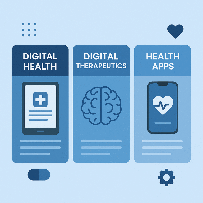 Difference Between Digital Health, Digital Therapeutics, and Health Apps